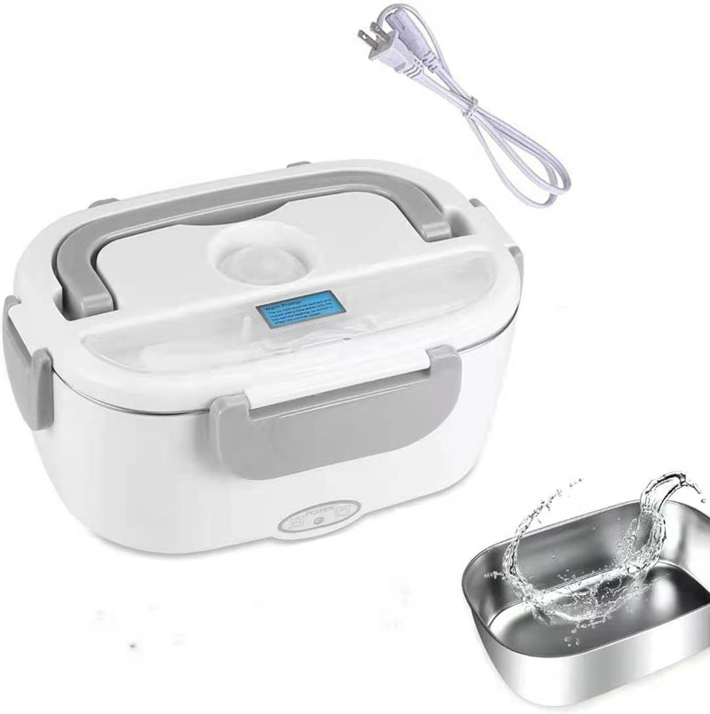 Insulation Heating Two-in-One Family Car Stainless Steel Plug-in Electric Lunch Box