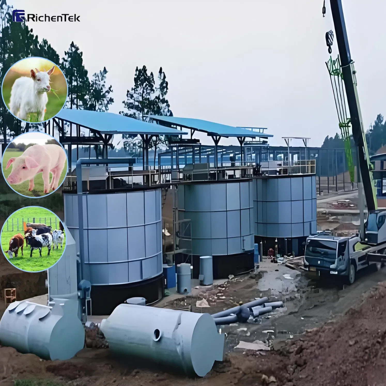 Eco-Friendly Fermentation Equipment-Energy-Efficient Vertical Compost Reactor: Natural Heat Circulation Reduces Heating Costs by 40%