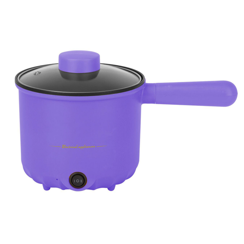 Hot Selling Electric Multi Cooking Pot Plastic Handle Electric Mini Hot Pot with Glass Lid Nonstick Electric Noodle Cooker