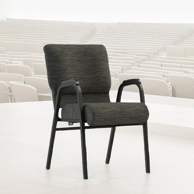 China Wholese Stacking Church Chair Auditorium Seating 22 Inch Wide with Arms (ZG13-009)