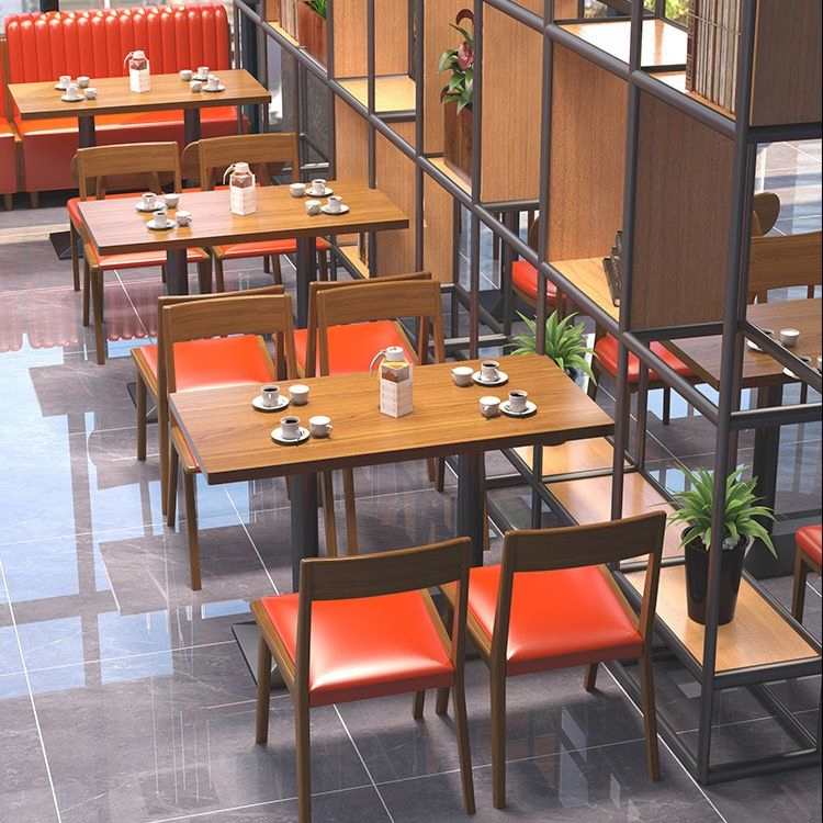 Fast Food Wood Dining Table and Chair Cafe Sofa Restaurant Furniture