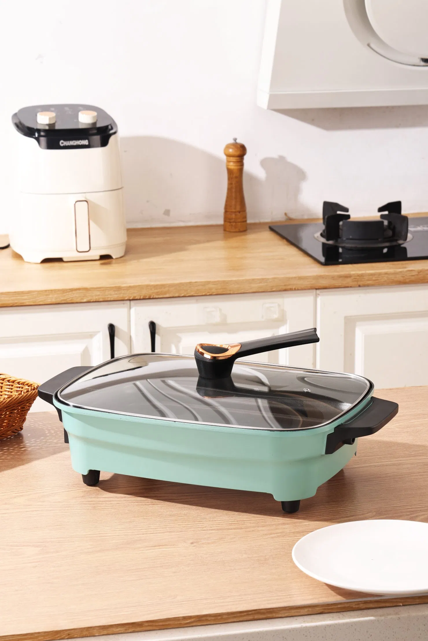 Customized Color Electric Fish Grill Pan with 1800W Power