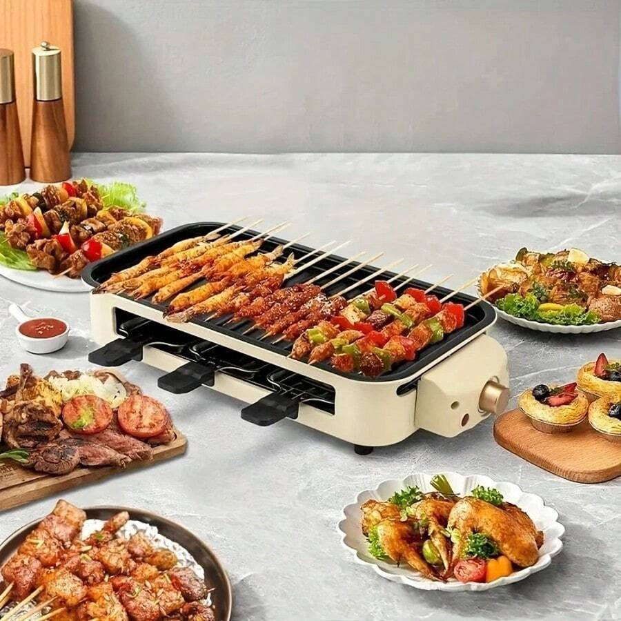 Multi-Function Electric Grill Pan with Barbecue