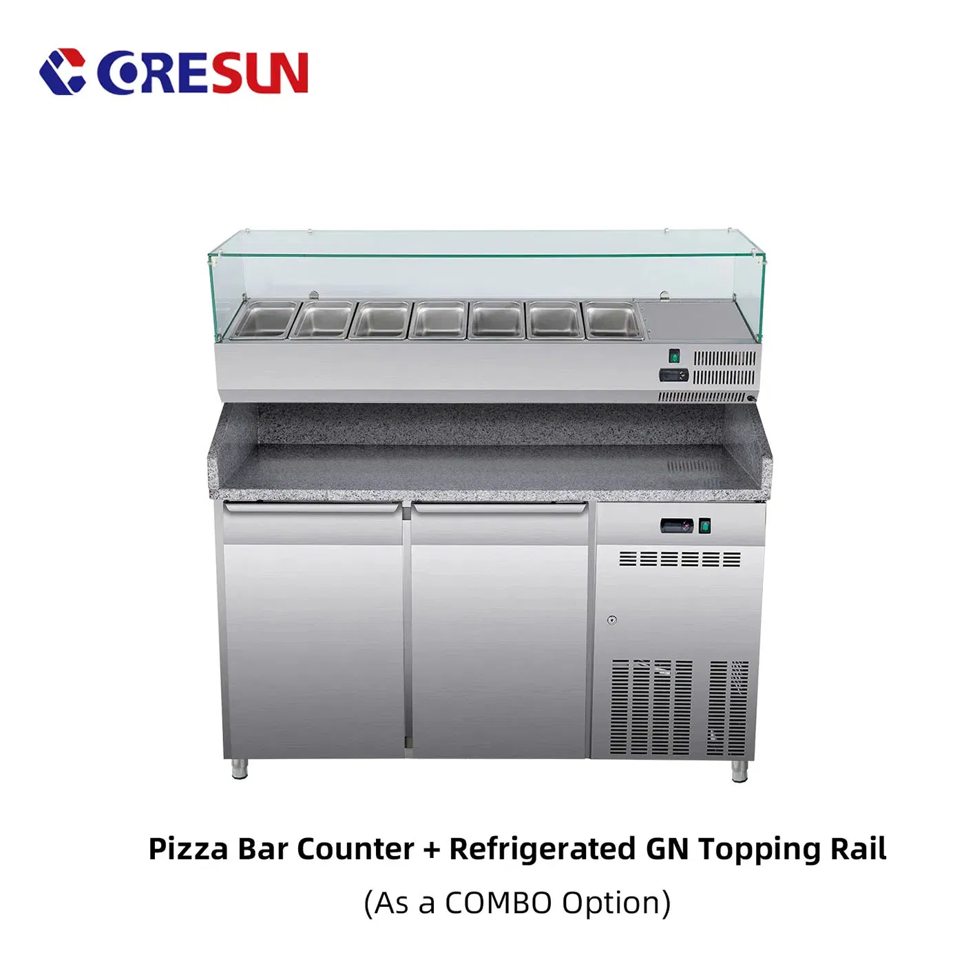 Stainless Steel Pizza Working Table for Quick-Service Restaurant Pizza Prep