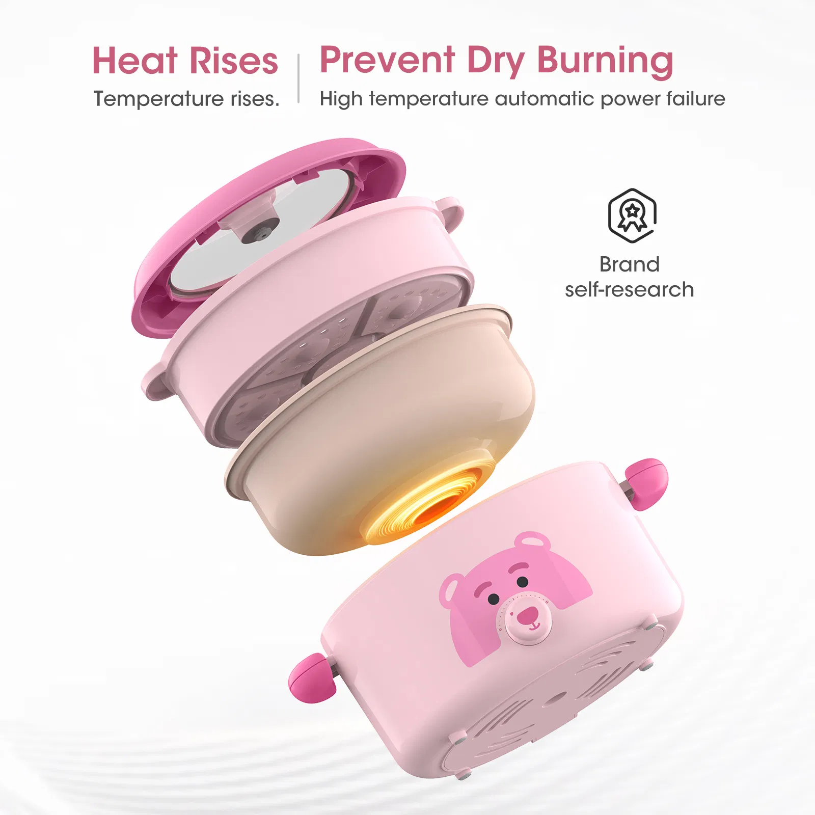 Multi-Function Electric Cooker Hot Pot, Non-Stick Household Electric Skillet, Portable for Dormitory, Custom Gift