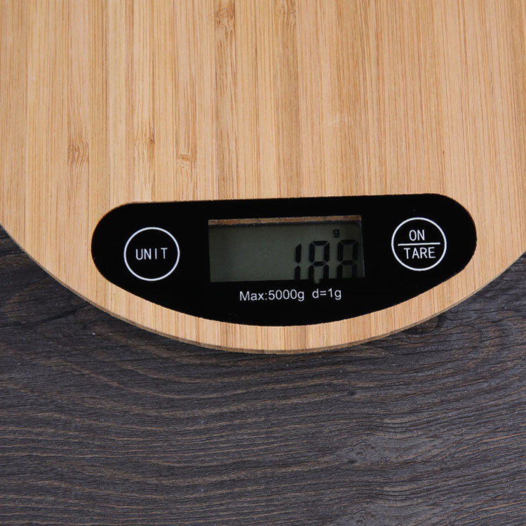 Natural Bamboo Platform Mechanical Household Digital Weighing Portable Electronic Measuring Scale