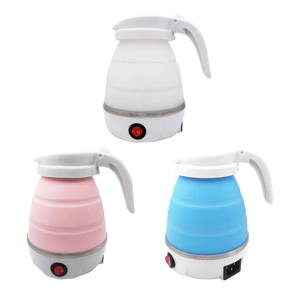 Hot Sell High Quality Portable Household Retractable Folding Small Electric Kettle Travel Folding Food Grade Silicone Electric Kettle