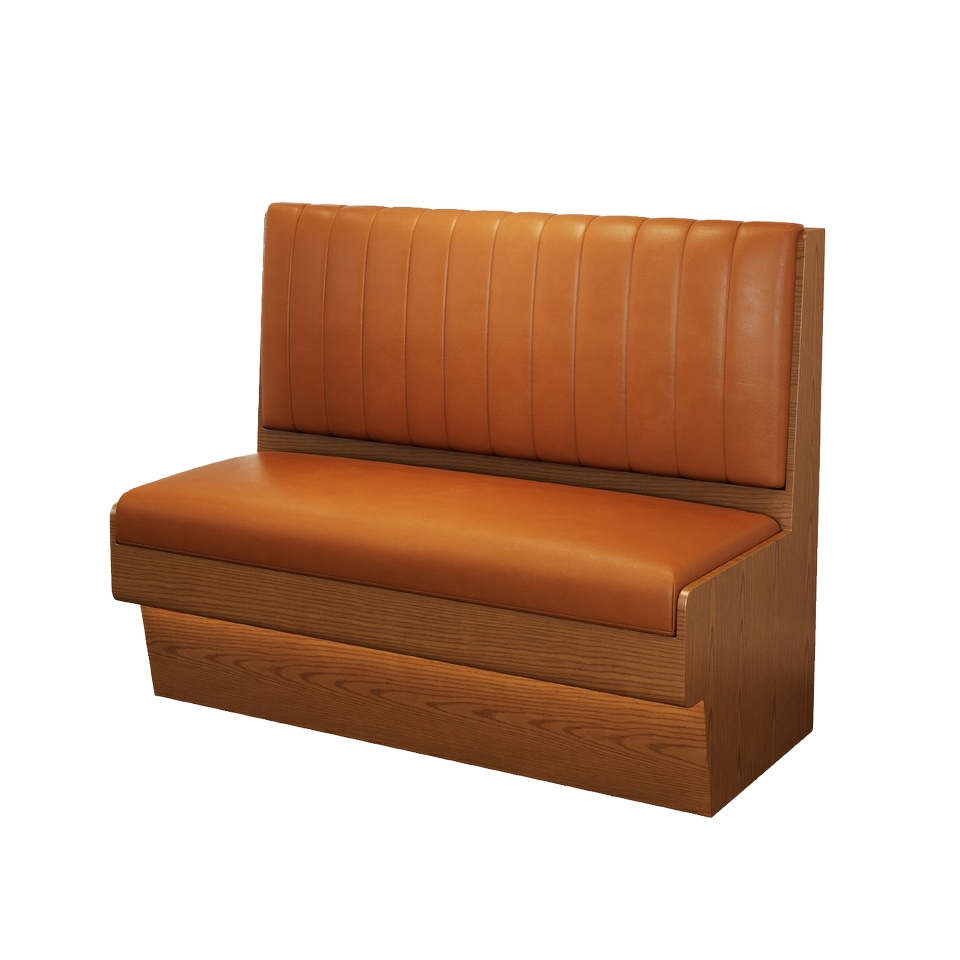 Retro Leather Hotel Coffee Shop Commercial Cafe Restaurant Furniture Booth Seating Table and Chair Set
