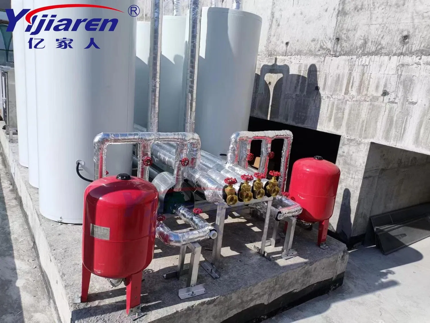 Commercial Closed Pressure Air Source Heat Pump System for Water Heating Tank