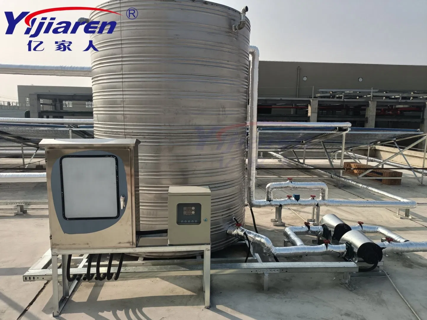 Energy Efficient Heat Pump System for Commercial Water Heating Needs Tank