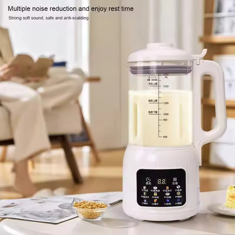 Fruits and Vegetables Cereal Soy Milk Makers Breakfast Machine Rice Paste Hot Cold Soup Soymilk Maker with Self Cleaning Function