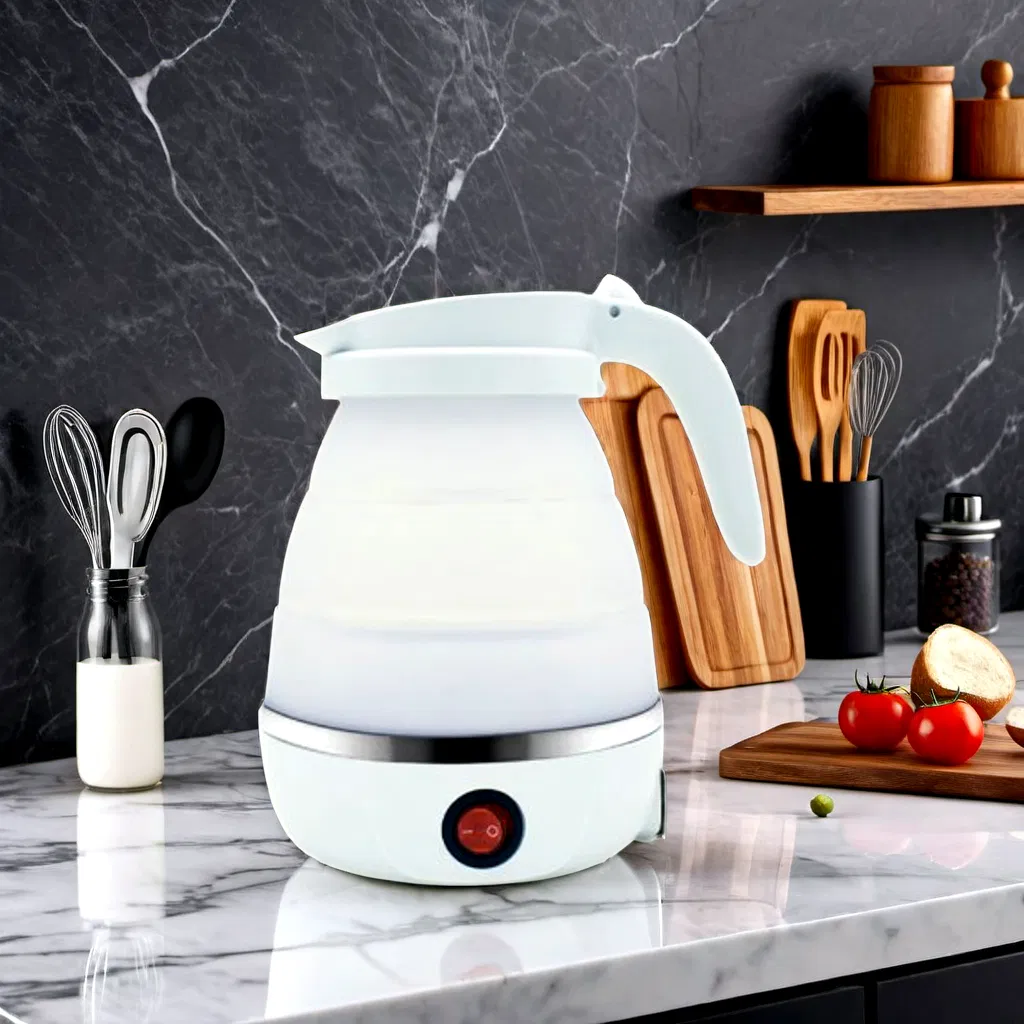 Travel-Sized Electric Kettle Lightweight Silicone Kettle for Convenient Use