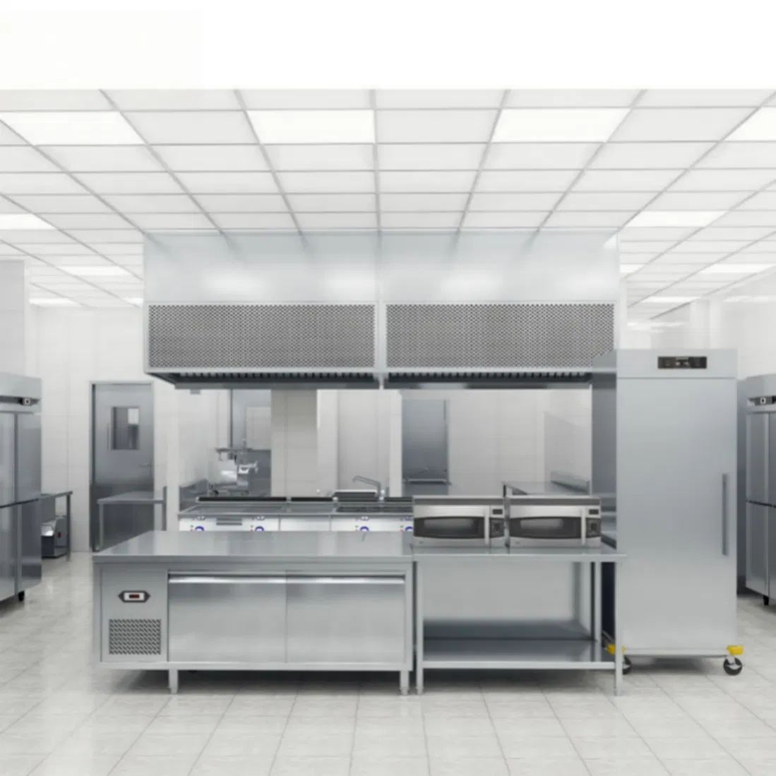 Complete Kitchen System for Meal Prep Services with Bulk Storage and Packaging Stations