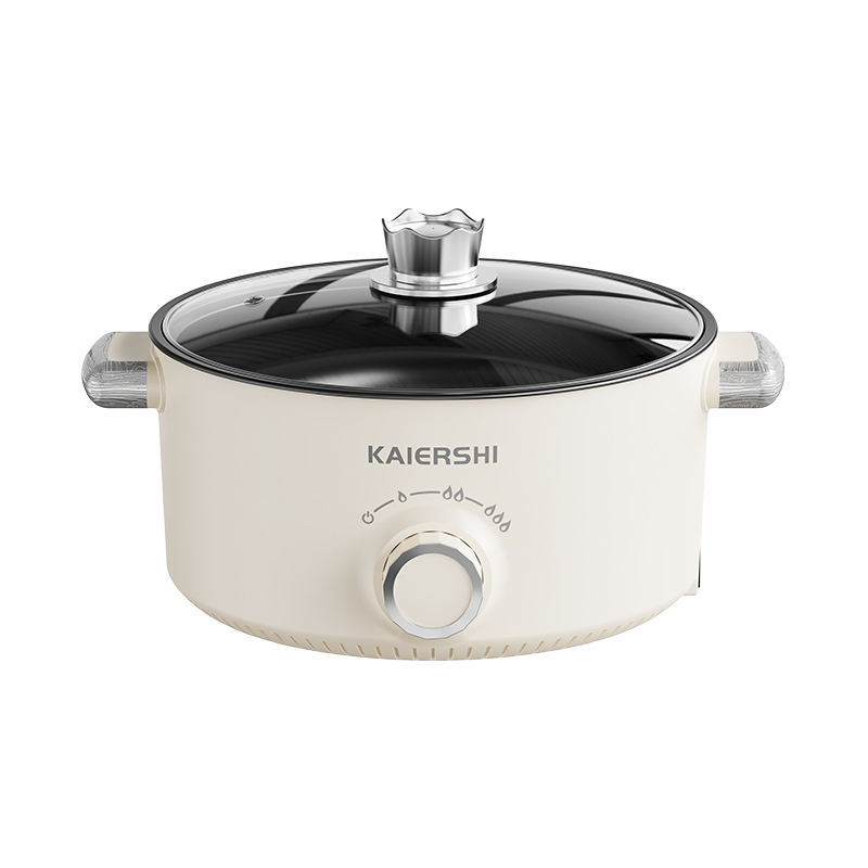 Pan Grill with Steamer Noodle Cooker Heating Soup Frying Electric Mini Hot Pot
