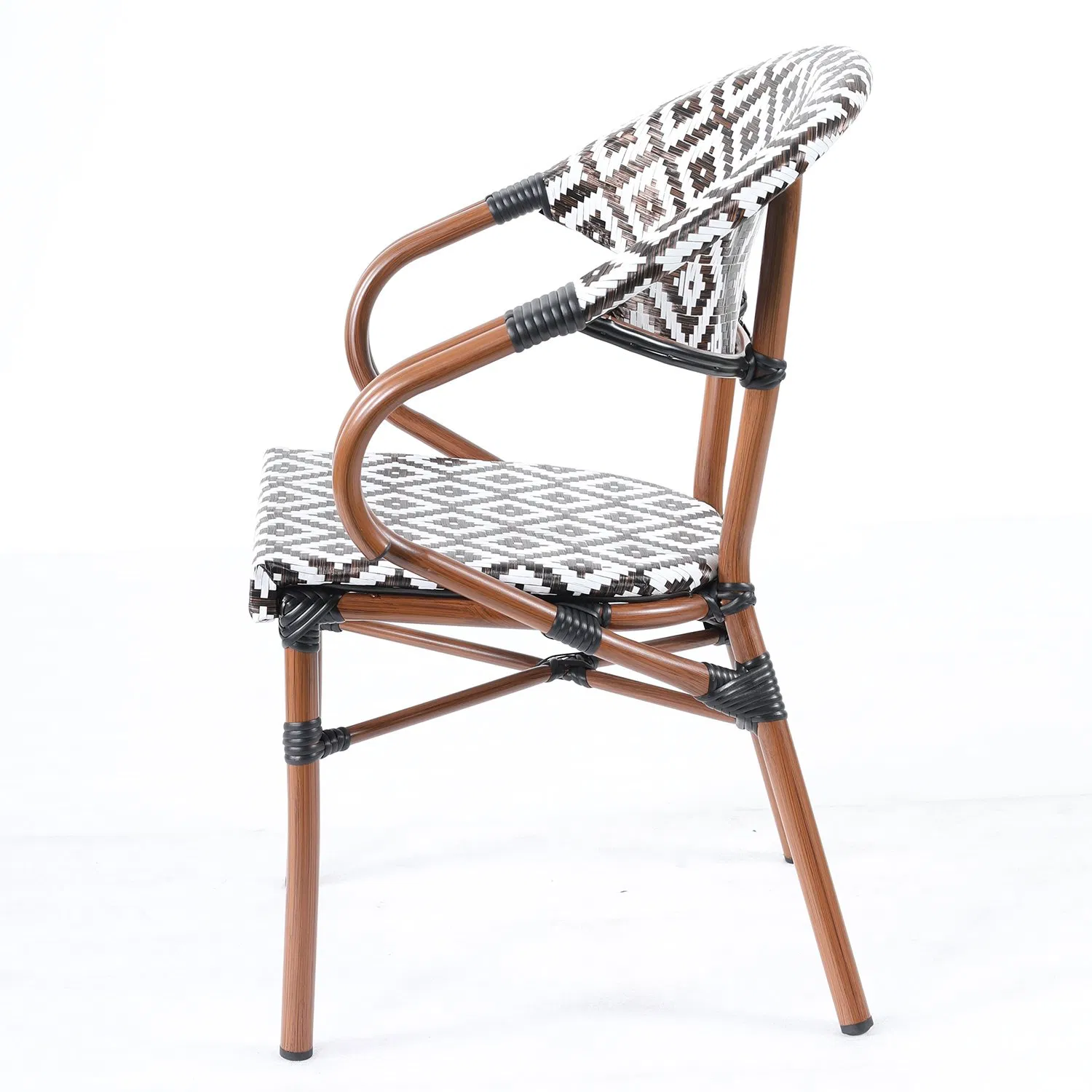 Outdoor Garden Restaurant Furniture Quick Dry Restaurant Dining Arm Chairs