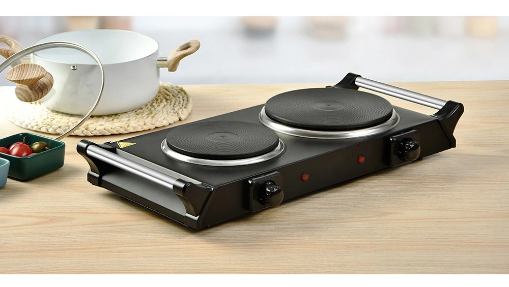Portable Electric Stove Twin Solid Hot Plate Cooktop Cooker Electric Stove for Cooking