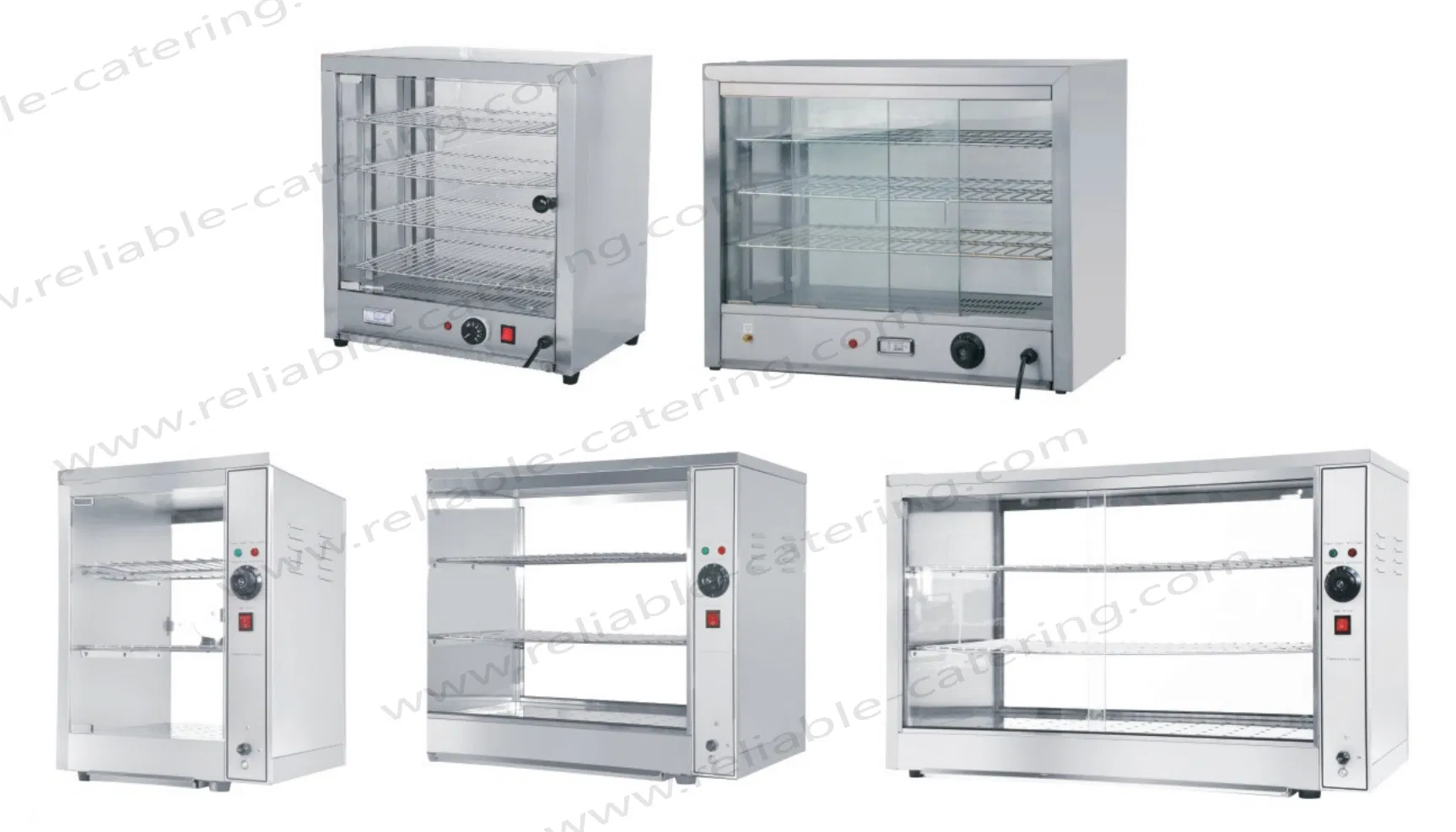 Electric Food Display Warmer Showcase Cabinet Premium Glass Display Case Commercial Food Warmer with Anti-Condensation Technology for Buffet Food and Bakeries