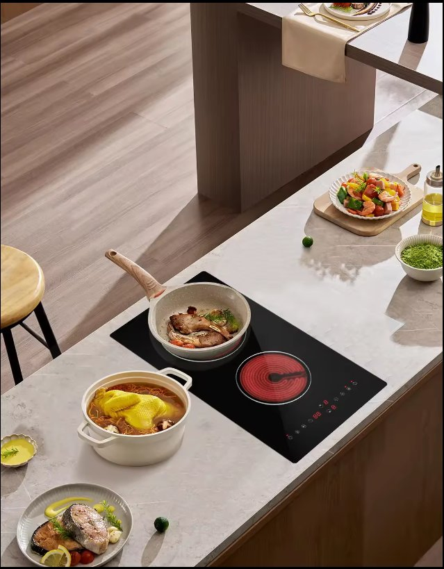 Touch Control Double 2 Burner Kitchen-Electronics Small Induction Cooker Portable Electric Stove
