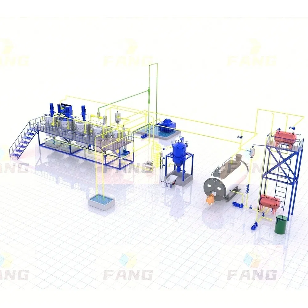 Complete Stainless Steel Edible Oil Refinery Plant Equipment for Cooking Oil Factories