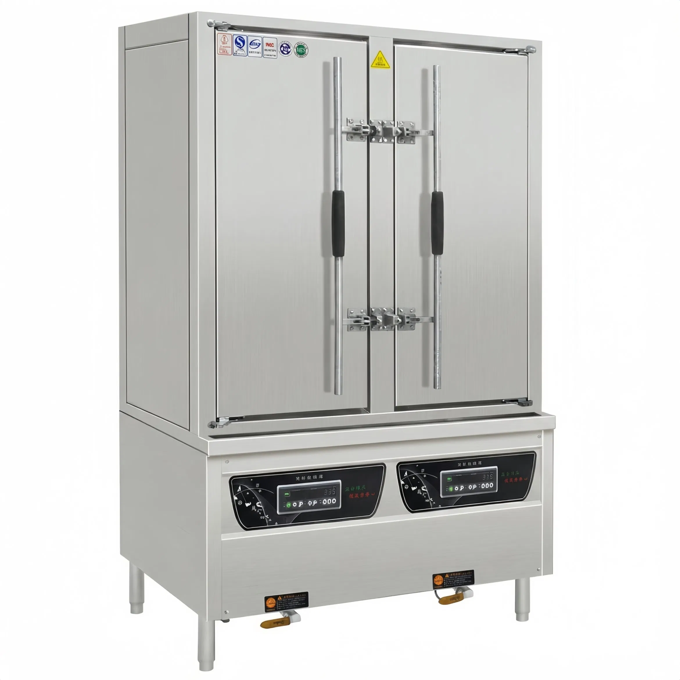 Energy-Saving Commercial Electric Induction Food Steamer Cabinet 304 Stainless Steel for Restaurant