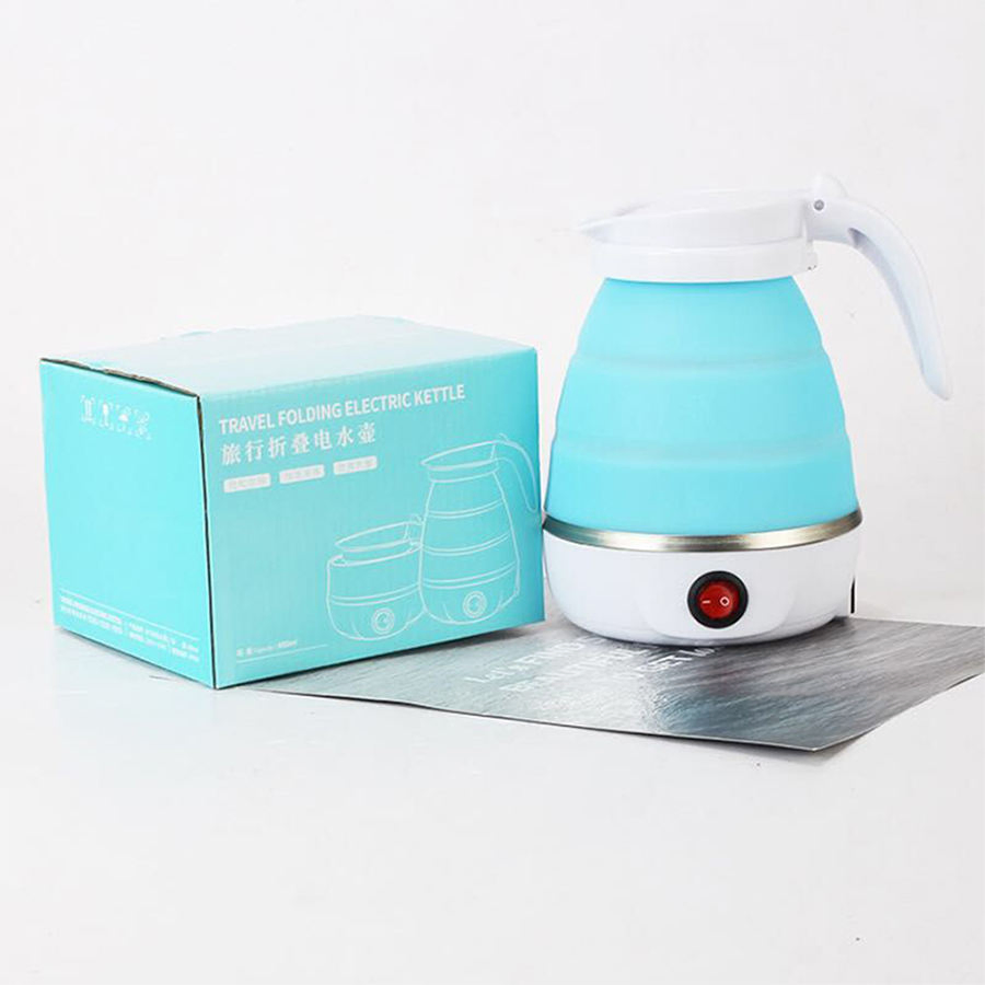 Hot Sell High Quality Portable Household Retractable Folding Small Electric Kettle Travel Folding Food Grade Silicone Electric Kettle