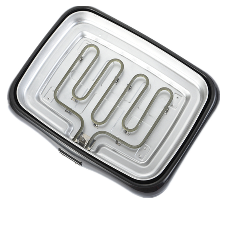 1800W Korean Grill Pan Electric Skillet Frying Pan Electric Round Grill