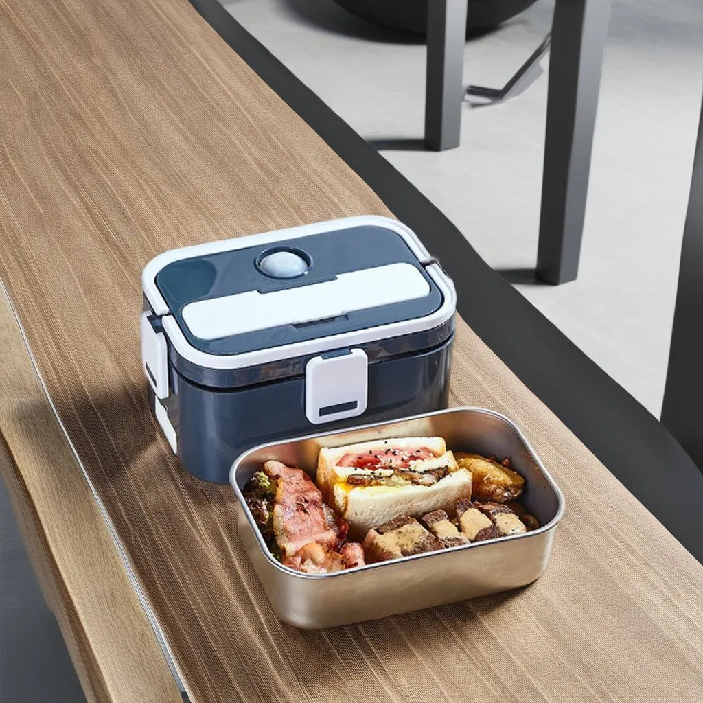 Aohea ODM Manufacturerer Lfgbfdarohs Food Portable Electric Lunch Box 2 Layers 2L Heating Cooking with Factory Compartments New BPA Free Kid