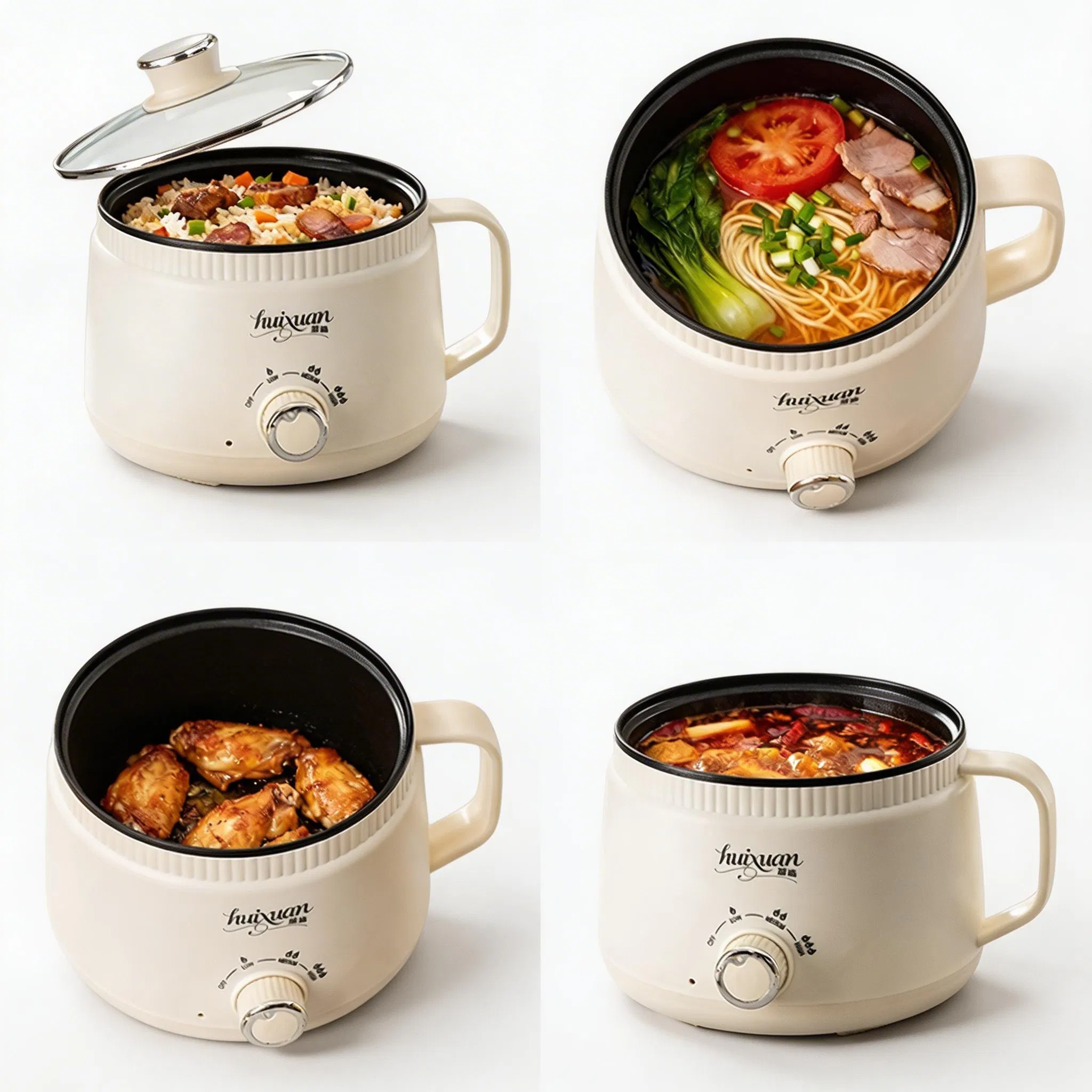 Energy-Saving Electric Cooking Pot Multi-Function Electric Hot Pot Non-Stick Electric Cooker for Quick Meals at Home, Office, Dorm