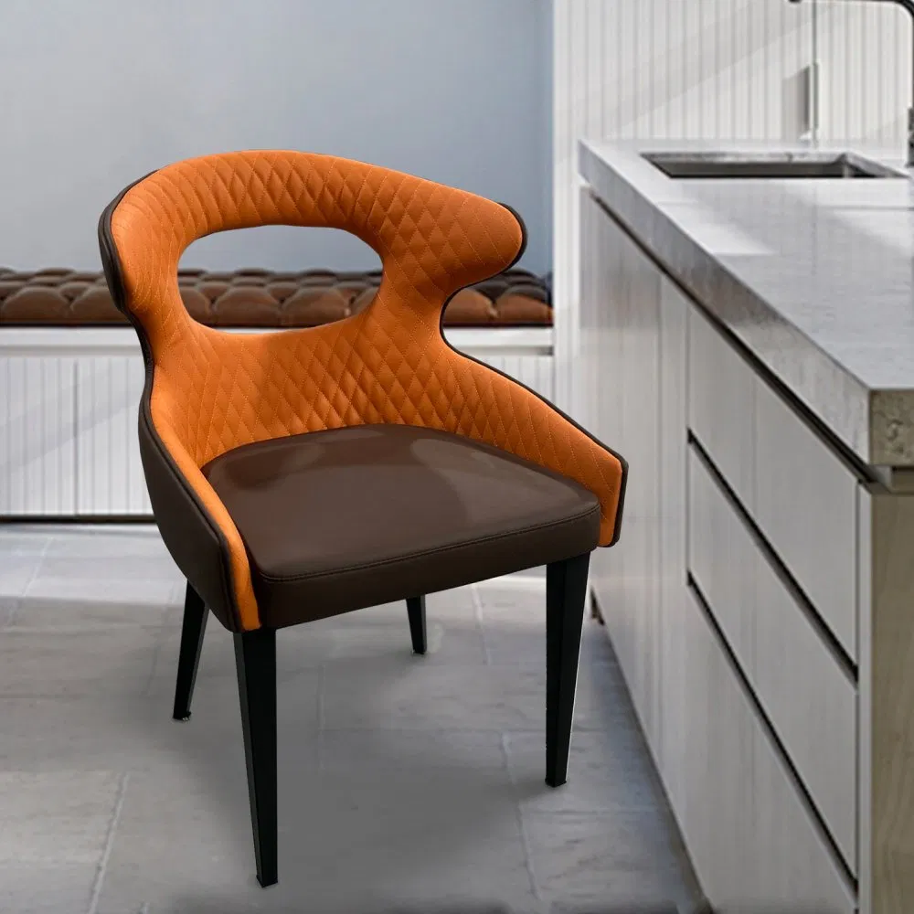 Restaurant Chair with Metal Chair Leg Restairnt Chair PU Padding