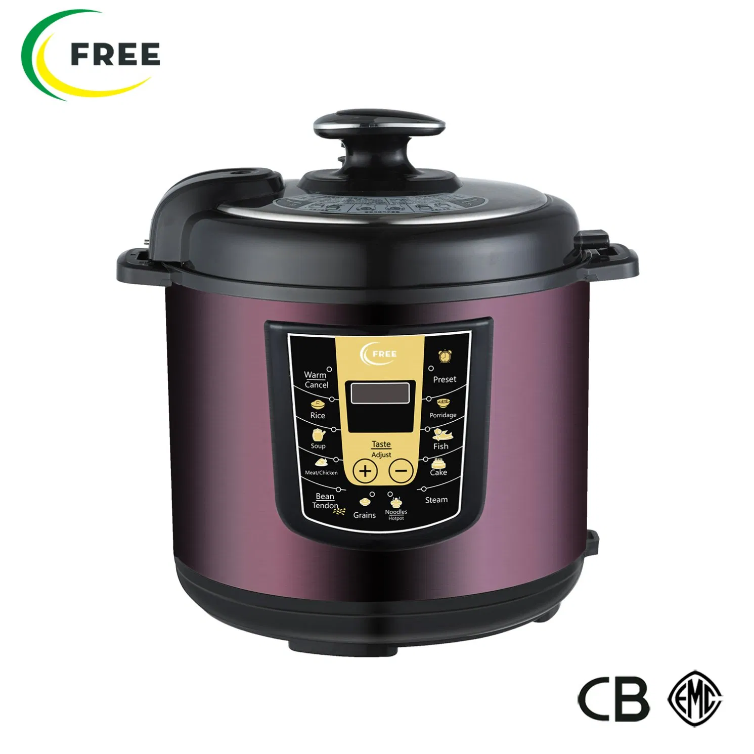 Small Home Appliances Black and Silver Stainless Steel Digital Electric Pressure Cooker