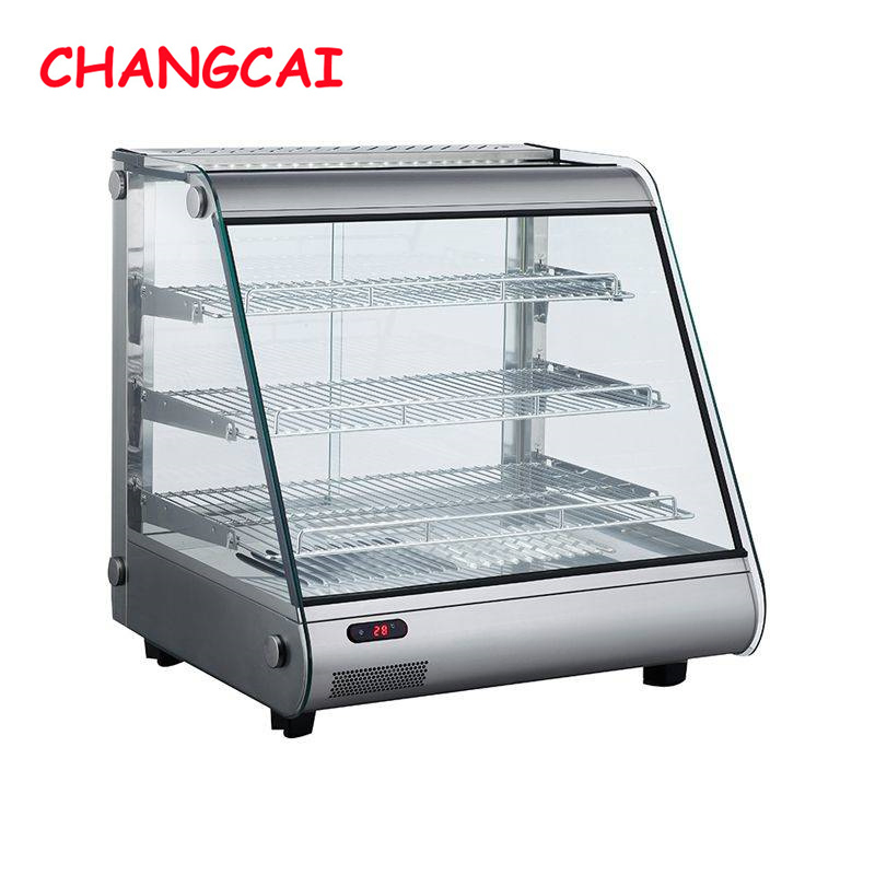 Cc-130L-1 Electric Commercial Use Glass Door Hot Food Snack Warmer Heater Display Showcase Price