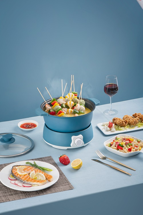 Multi-Function Electric Cooking Hot Pot Pan 1200W BBQ Grill with Hot Pot