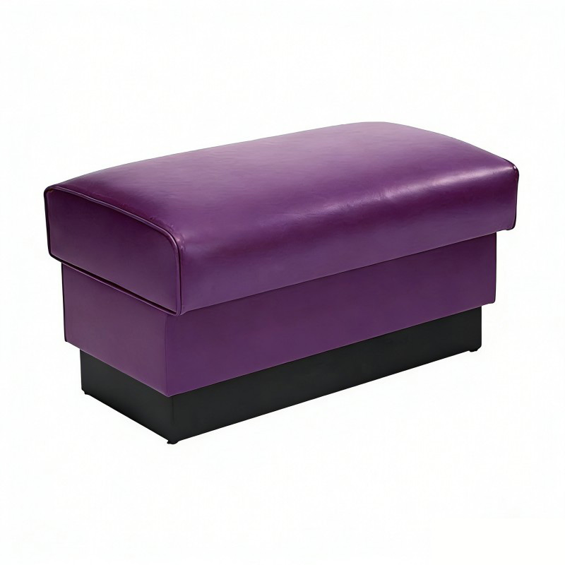 Space Saving Stylish Gray Leather Wood Wooden Frame Base Sofa Modern Restaurant Booth Seating