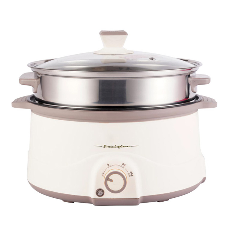 Electric Hot Pot 2.3L Portable Non-Stick Frying Pan for Saute Multifunction Electric Skillet for Stir Fry Roast Electric Cooker