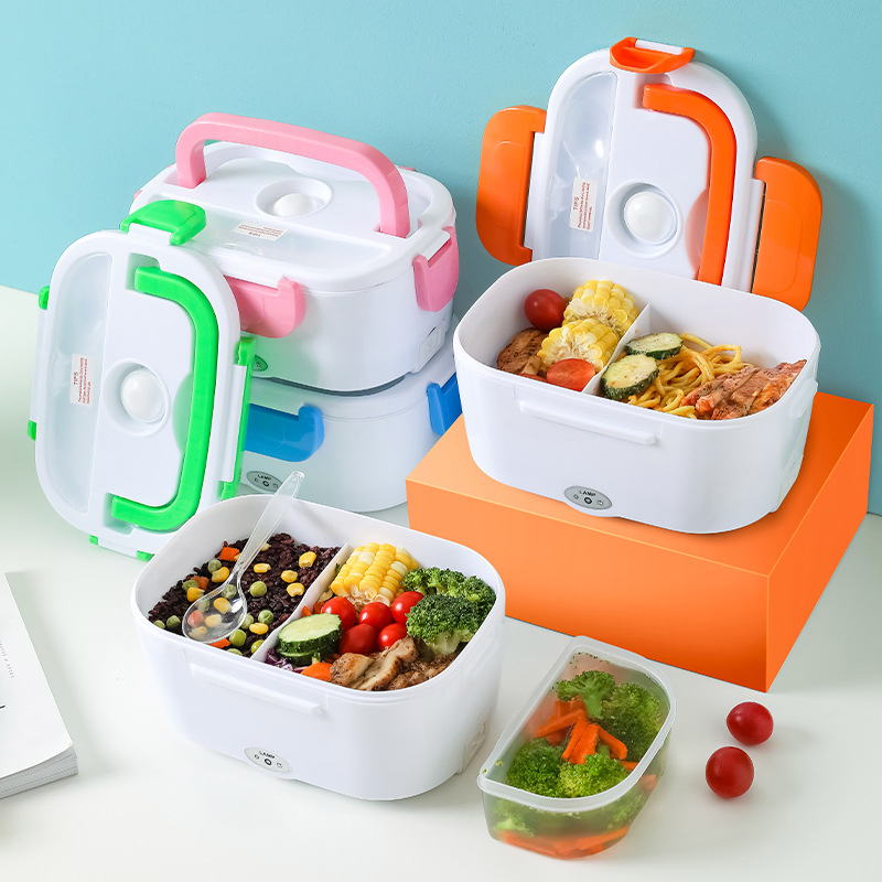 Multi-Functional 2-in-1 Car Home Electronic Heating Plastic Lunch Box