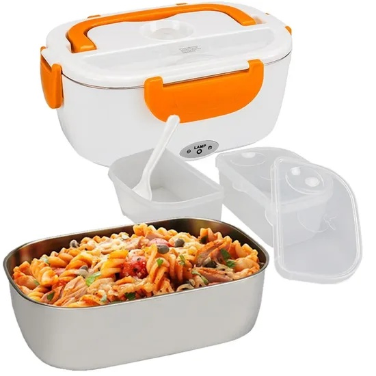 Stainless Steel Electric Heating Lunch Box Portable Food Warmer Container
