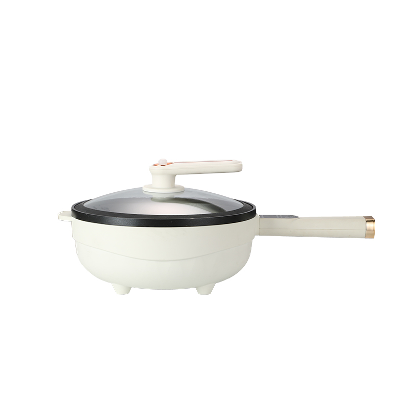 High-Performance 30cm Electric Frying Pan Low Pressure Lid 1500W Heating