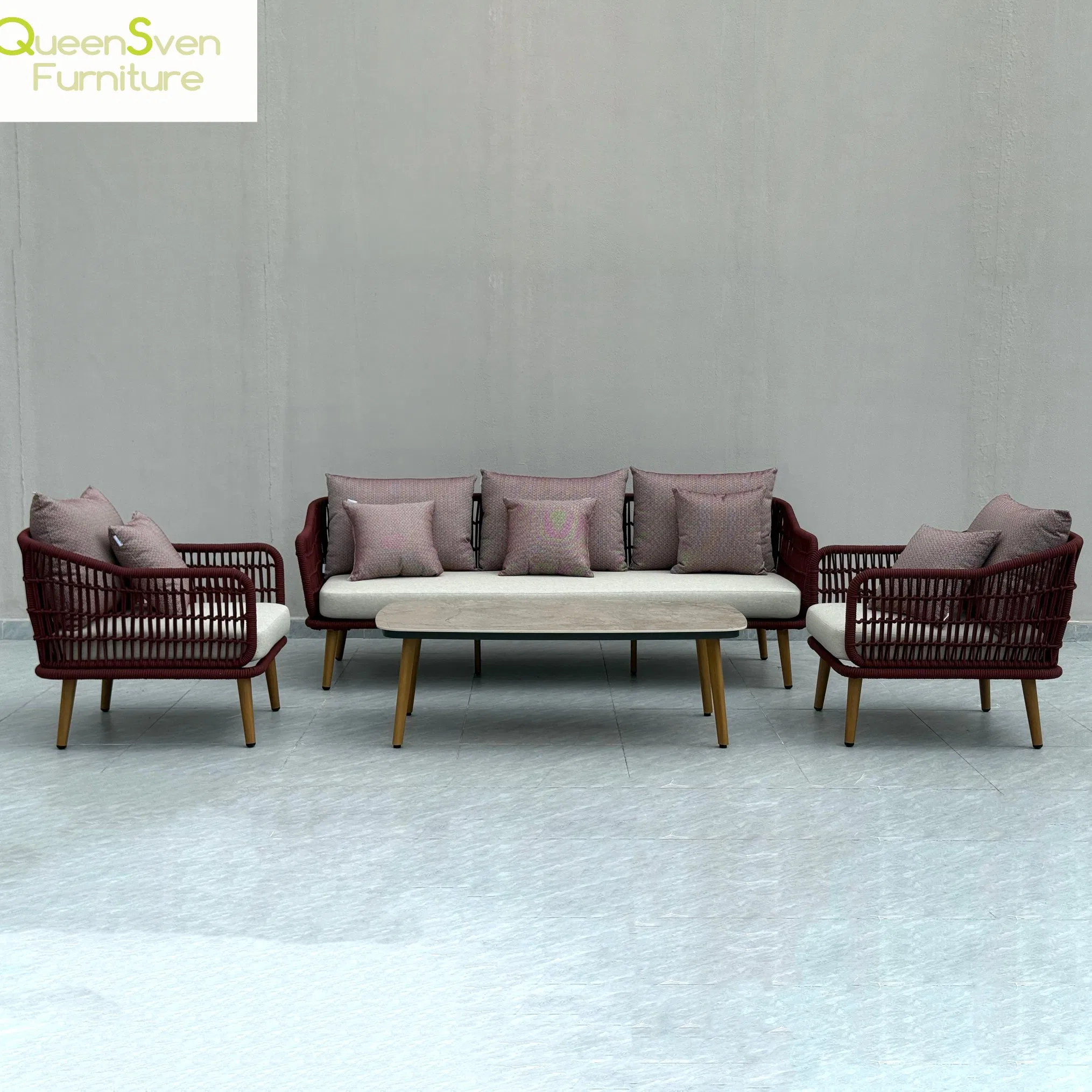 New Wicker Rattan Sofa Sets Outdoor Garden Sofa Hotel Lobby Patio Furniture