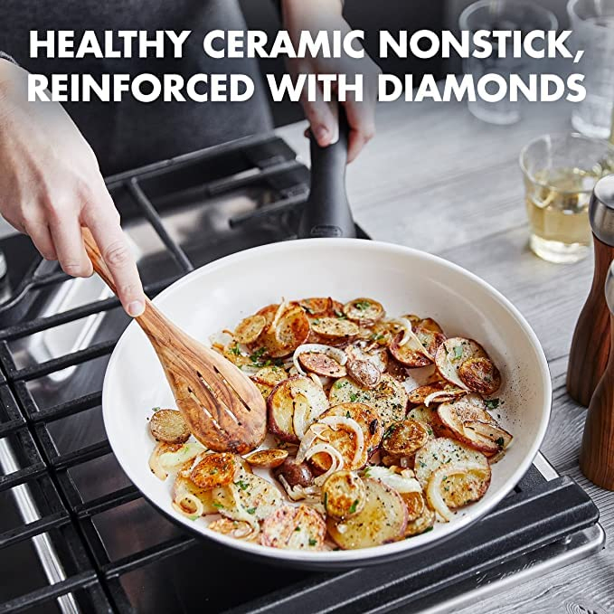 Healthy Ceramic Nonstick Frying Pan Skillet Pfas-Free Dishwasher Safe Pan