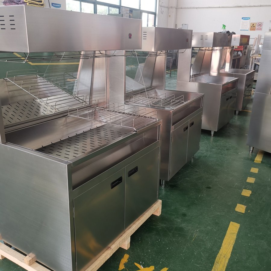 French Fries Warmer/Electric Chips Display Warmer/ Glass Food Warmer Display Showcase