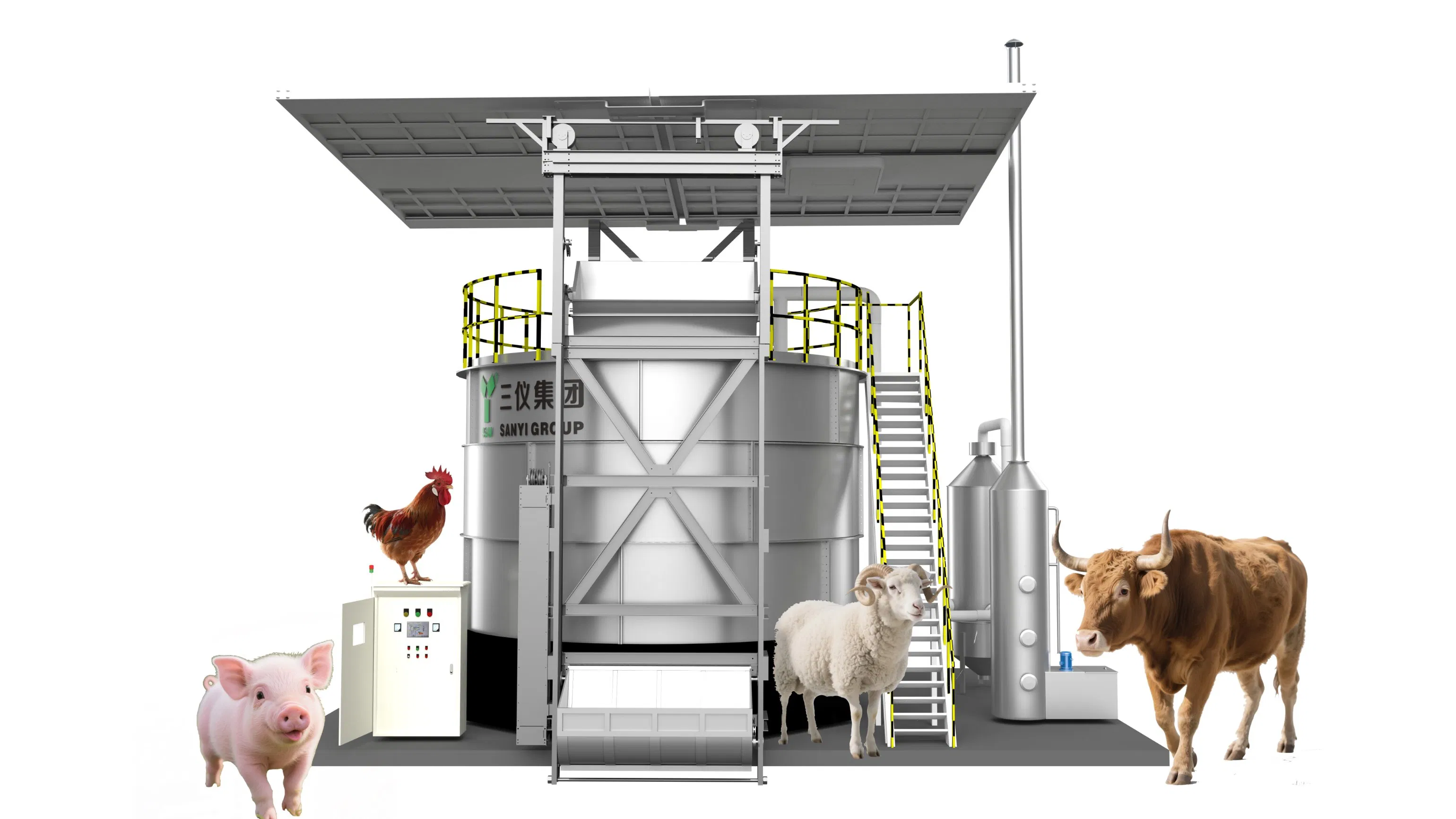 Suitable for Factory Farms and Other New Production Composters 2025 Large Capacity Fertilizer Fermentation Tank Agricultural Waste Composting System