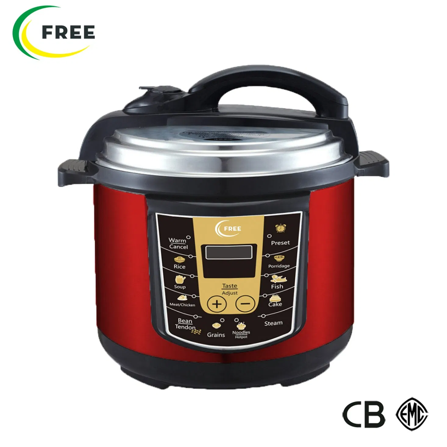 Small Home Appliances Black and Silver Stainless Steel Digital Electric Pressure Cooker