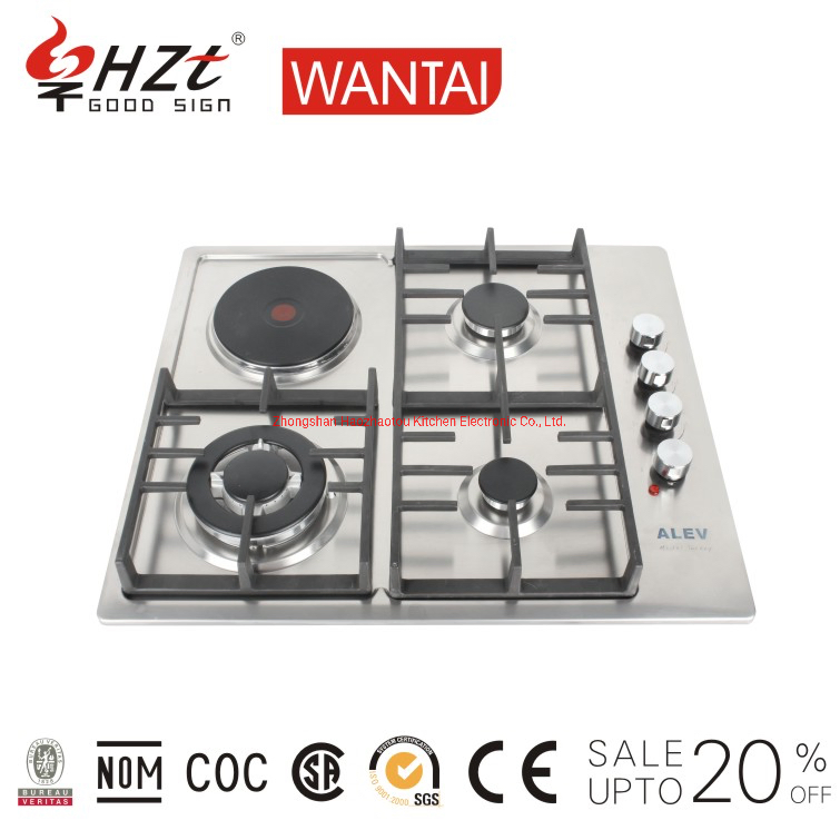 4 Gas 1 Electric Built-in Cooking Portable Gas Range Stove