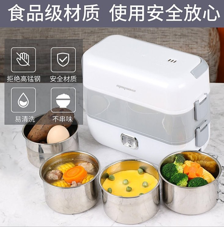 110V/220V Plastic Portable Electric Heated Heating 2-3 People Electrical Food Warmer Lunchbox