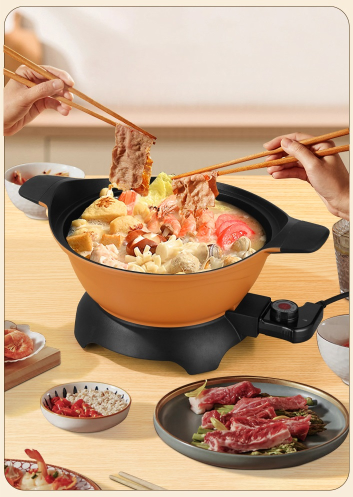 Frying Pan Non Stick Electric Multifunction Deep Dish Round Electric Frying Pan