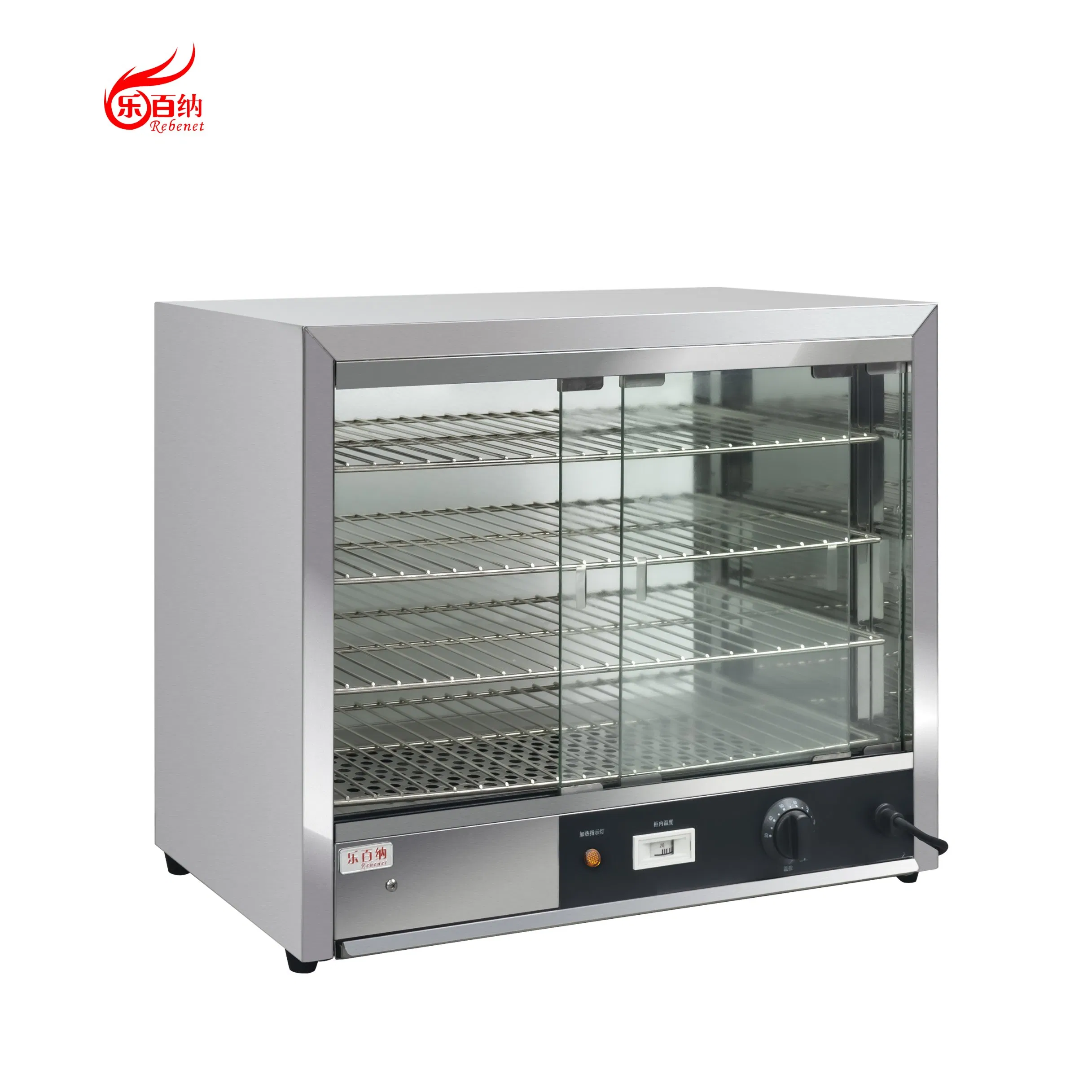 Electric Restaurant Equipment 4/5 Shelf Pie Warmer Cabinet Glass Food Warmer Display Showcase 220V/230V/240V with Thermostat Control (FW-805)