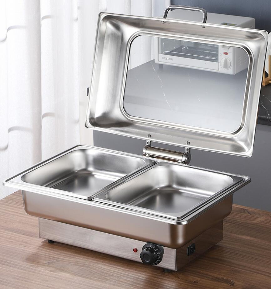 Stainless Steel Electric Heating Self-Service Fast Food Stove Hotel Food Warmer