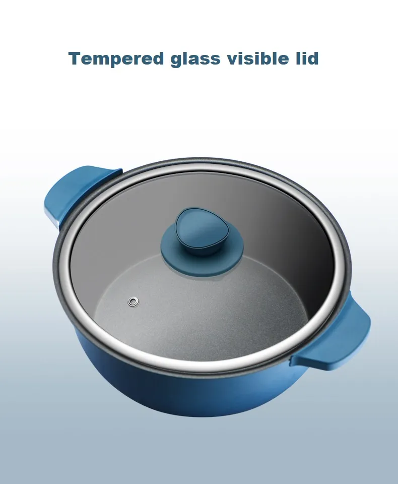 Blue Aluminium Electric Grill Pan