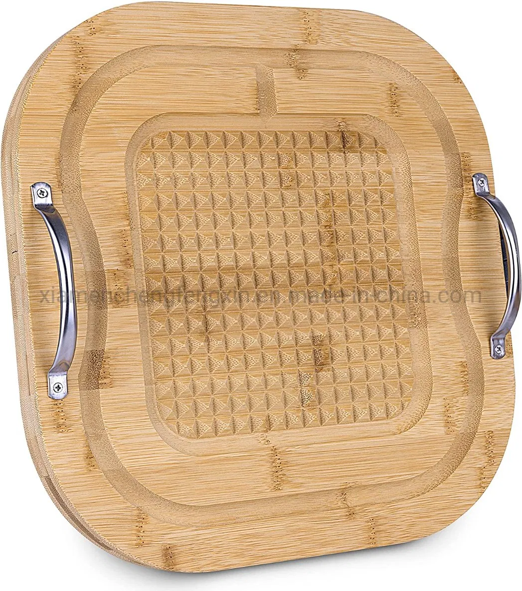 Premium Bamboo Butcher Block Cutting Board with Juice Groove