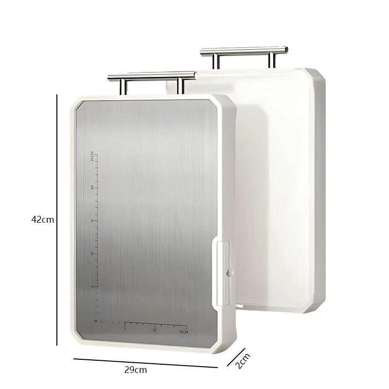 Wholesale Double-Side Stainless Steel Wheat Straw Cutting Board Premium Chopping Blocks Kitchen Use Factory Price Chopping Board